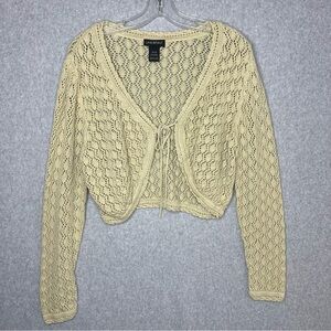 Lane Bryant Sage Green Crochet Cardigan Size 18/20 Cottagecore Y2K Fairy Grunge